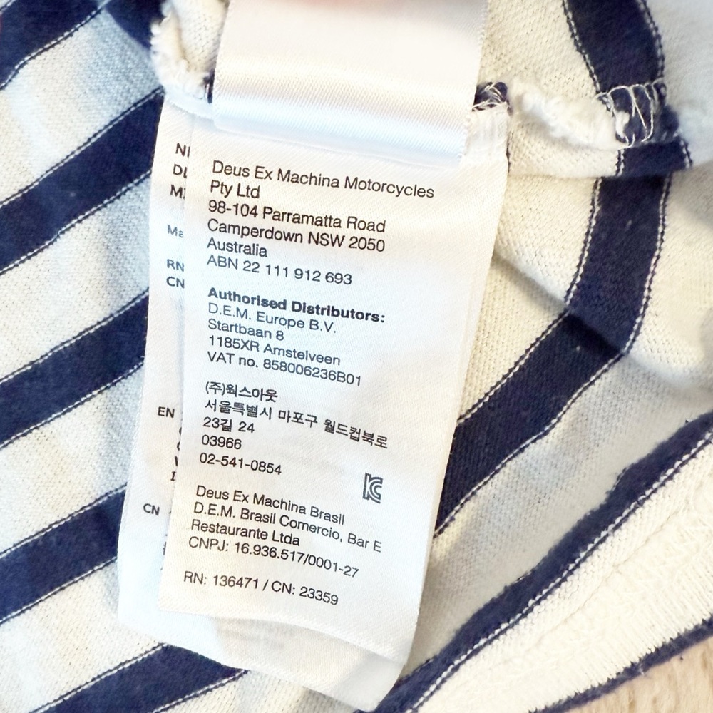 DEUS EX MACHINA MinnieStriped Surplus Tee Long Sleeve Size 12 - Picture 6 of 9